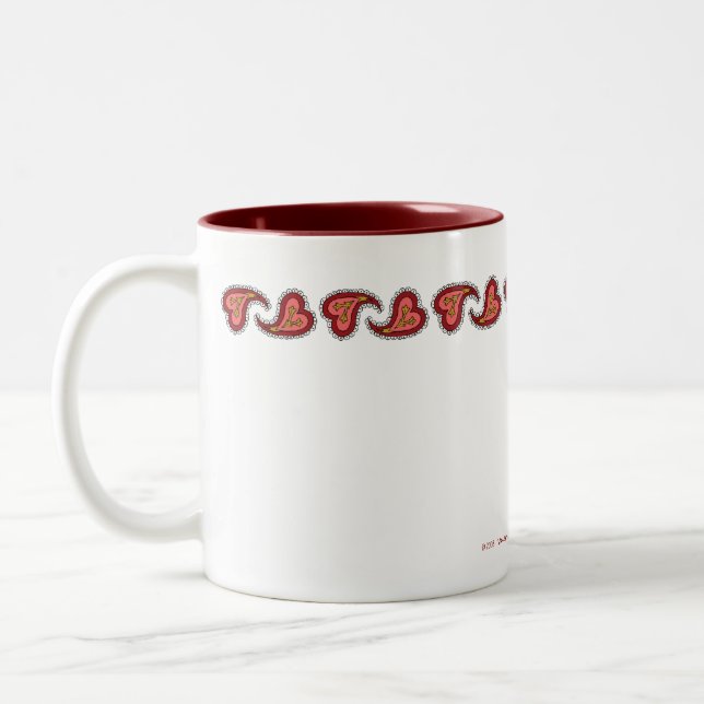 Taza Bicolor Paisley Heart Mug (Izquierda)