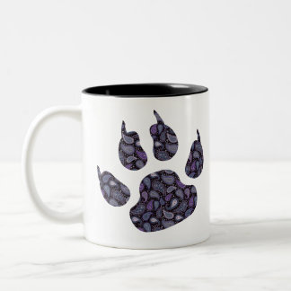 Taza Bicolor Paisley Paw Print Mug