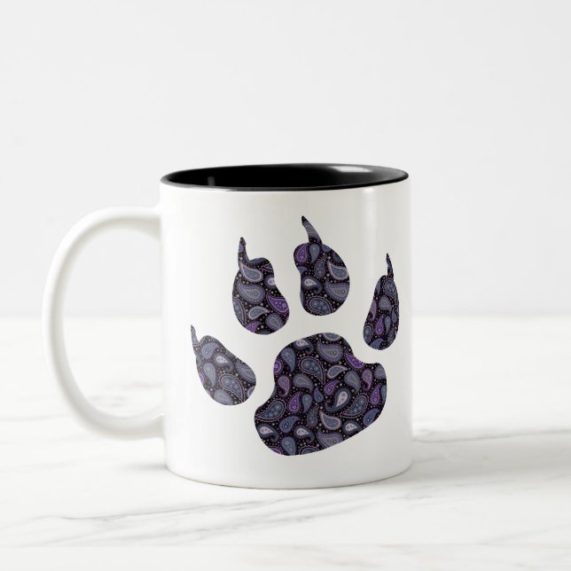 Taza Bicolor Paisley Paw Print Mug (Izquierda)
