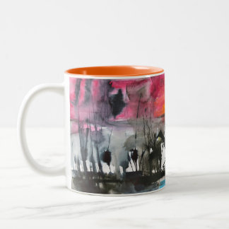 Taza Bicolor pájaro caminante