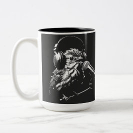 Taza Bicolor Pájaro Cantando
