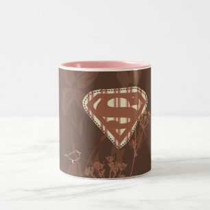 Taza Bicolor Pájaro de Supergirl Brown