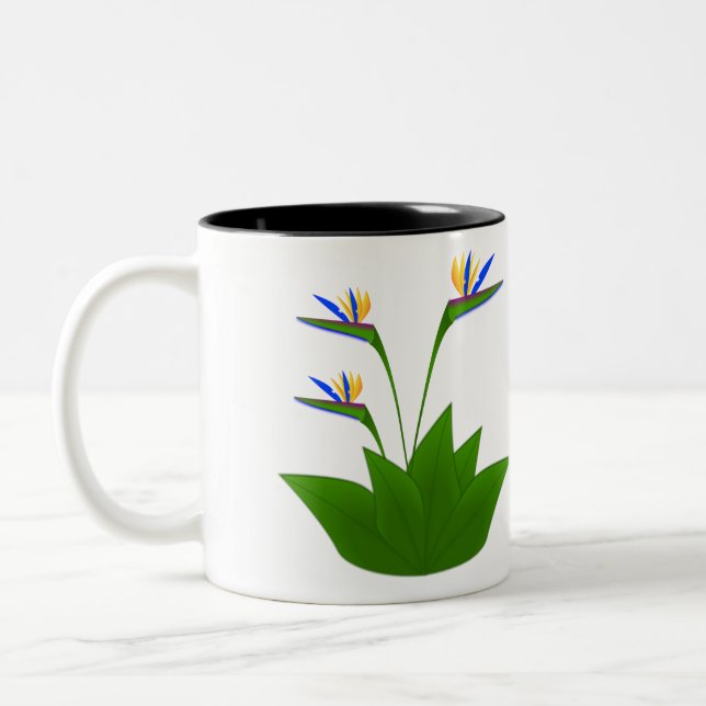 Taza Bicolor Pájaro del paraíso mandala (Izquierda)