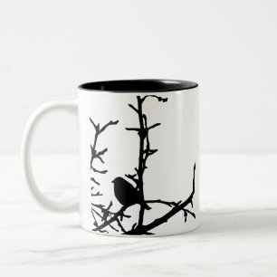 Taza Bicolor Pájaro en una rama