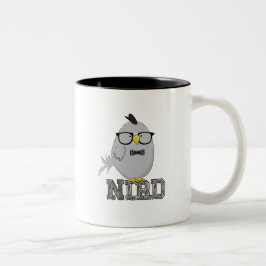 Taza Bicolor Pájaro Friki Lindo con Gafas