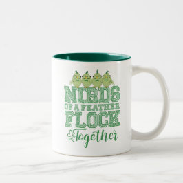Taza Bicolor Pájaro Friki Pájaros de una Pluma se Reunen