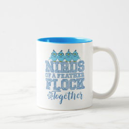 Taza Bicolor Pájaro friki Pájaros de una pluma se reúnen
