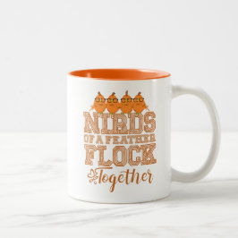 Taza Bicolor Pájaro Friki Pájaros de una Pluma se Reunen