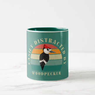 Taza Bicolor pájaros de amor pájaro carpintero pájaros carpinte