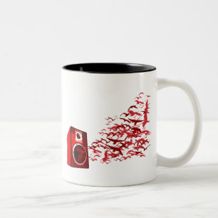 Taza Bicolor Pájaros del altavoz