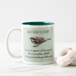 Taza Bicolor Pájaros resplandecientes cubren la biblia de tus c