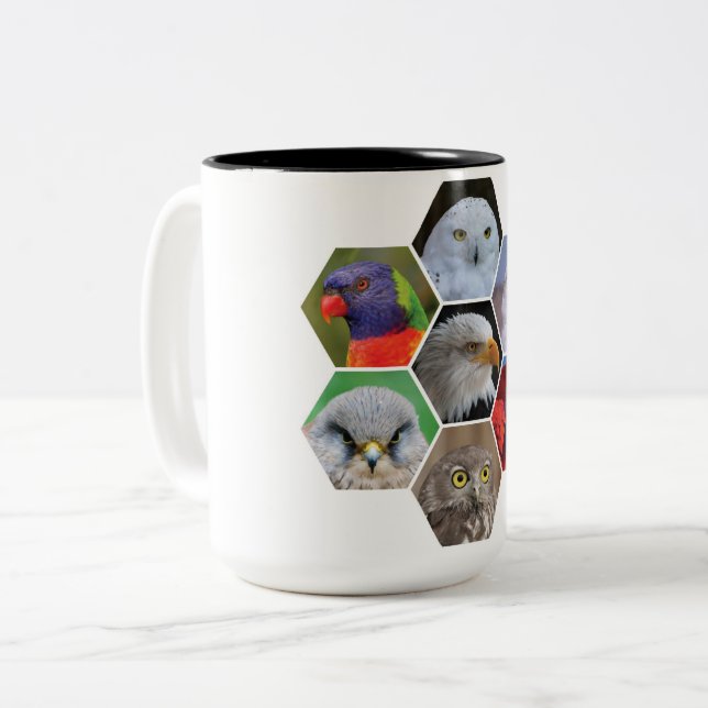 Taza Bicolor Pájaros tazón de café (Anverso izquierdo)