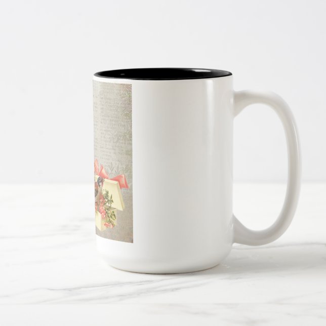 Taza Bicolor Pájaros tazón de café (Derecha)
