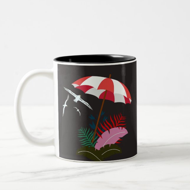 Taza Bicolor Pájaros tazón de café (Izquierda)
