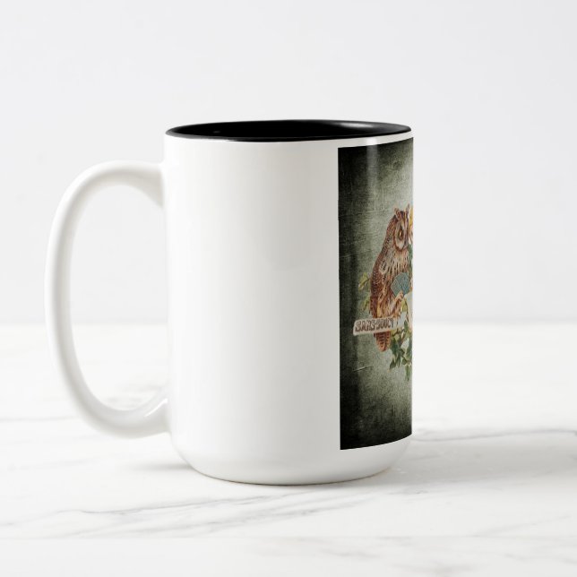 Taza Bicolor Pájaros tazón de café (Izquierda)