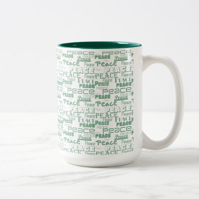Taza Bicolor Palabra de paz Art Green (Derecha)