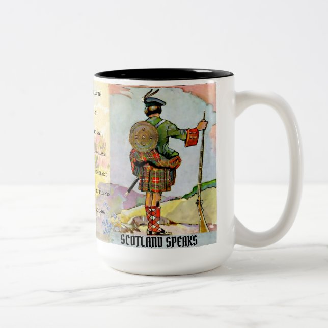 Taza Bicolor Palabra escocesa Mug (Derecha)