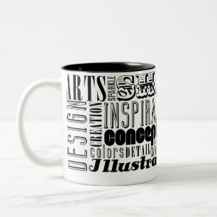 Taza Bicolor Palabras creativas