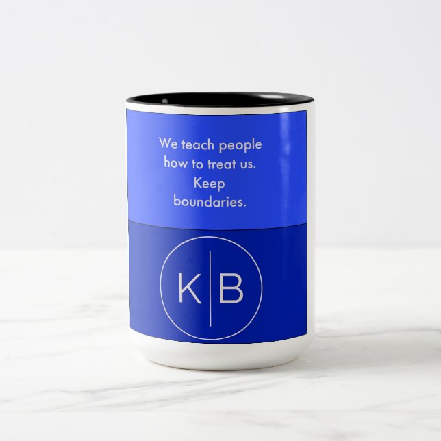 Taza Bicolor Palabras de ánimo café Mug (Centro)