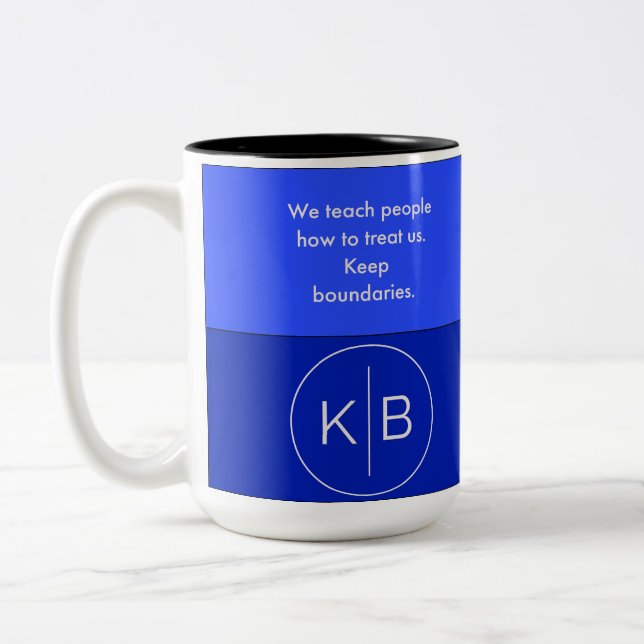 Taza Bicolor Palabras de ánimo café Mug (Izquierda)
