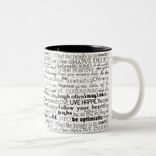 Taza Bicolor Palabras inspiradoras