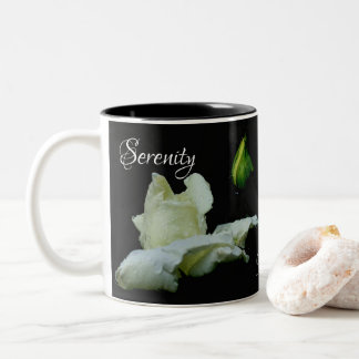 Taza Bicolor Palabras Inspiradoras rosebud blancas
