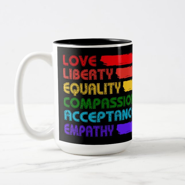 Taza Bicolor Palabras para vivir (Izquierda)