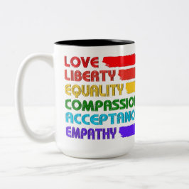 Taza Bicolor Palabras por las que vivir