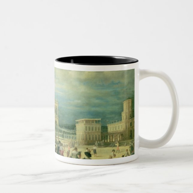 Taza Bicolor Palacio italiano, 1623 (Derecha)