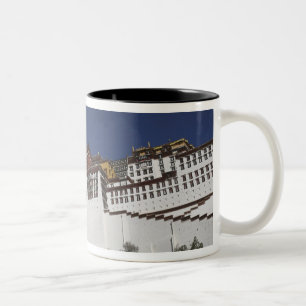 Taza Bicolor Palacio Potala en Lhasa, Tíbet.