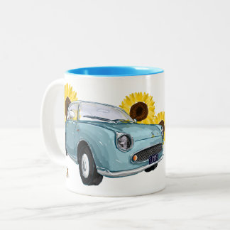 Taza Bicolor Pale Aqua Figaro coffee mug