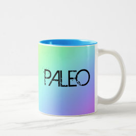Taza Bicolor Paleo arcoiris de café con dos tonos