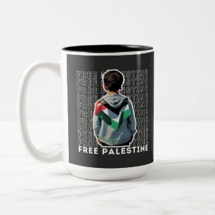 TAZA BICOLOR PALESTINA LIBRE