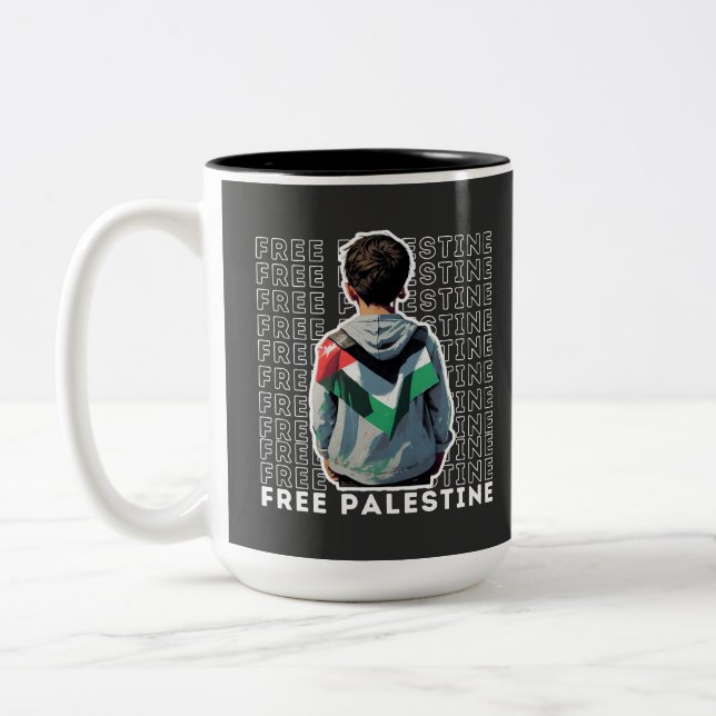 TAZA BICOLOR PALESTINA LIBRE (Izquierda)