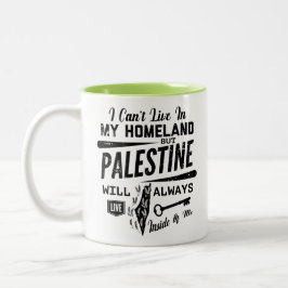 Taza Bicolor Palestina Siempre Vivirá Dentro Del Bloque Mínimo