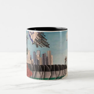 Taza Bicolor Palestine coffee cup