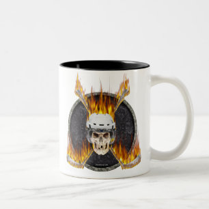 Taza Bicolor Palillos de hockey ardientes
