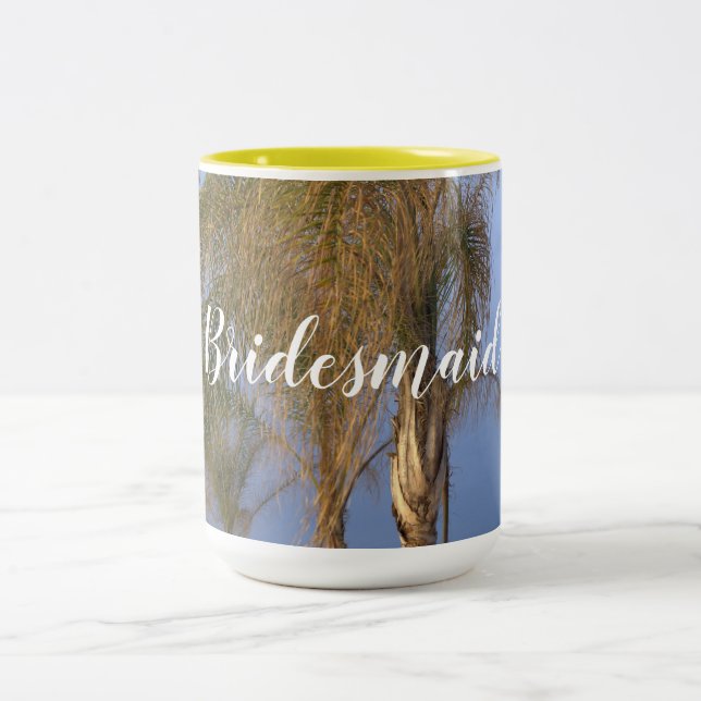 Taza Bicolor Palm Trees Boda Mugs (Centro)