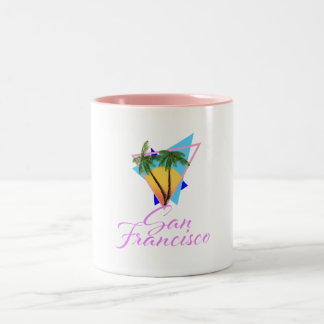 Taza Bicolor Palma de los años 80 de San Francisco