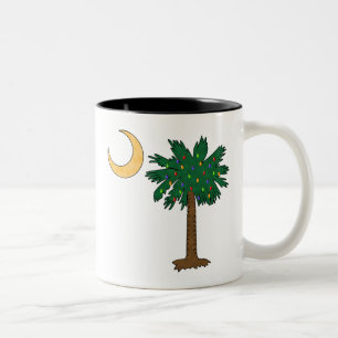 Taza Bicolor Palmetto del navidad