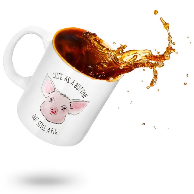 Taza Bicolor Palo de labios en un cerdo (Subido por el creador)