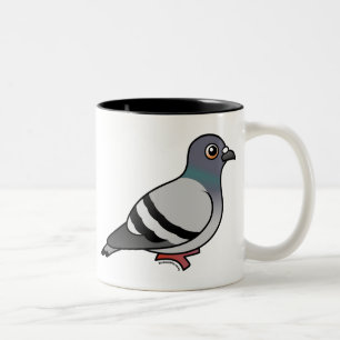 Taza Bicolor Paloma de roca linda