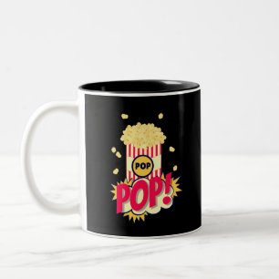 Taza Bicolor Palomitas de maíz vintage retro divertido