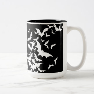 Taza Bicolor Palos blancos en negro