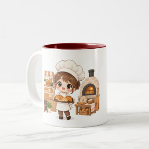 Taza Bicolor Panadero Pequeño Alegre
