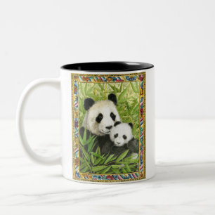 Taza Bicolor Panda bear coffee mug