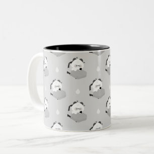 Taza Bicolor Panda Cansado Adorable