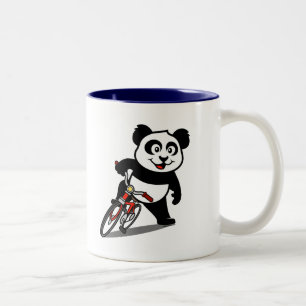 Taza Bicolor Panda de ciclismo mate
