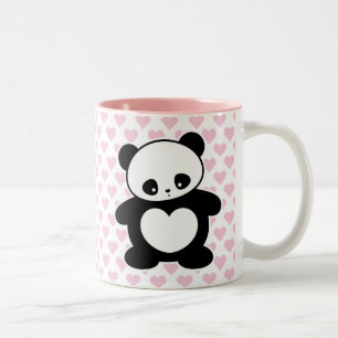Taza Bicolor Panda de Kawaii