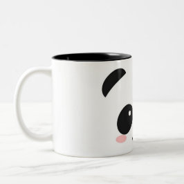 Taza Bicolor Panda feliz linda de la cara
